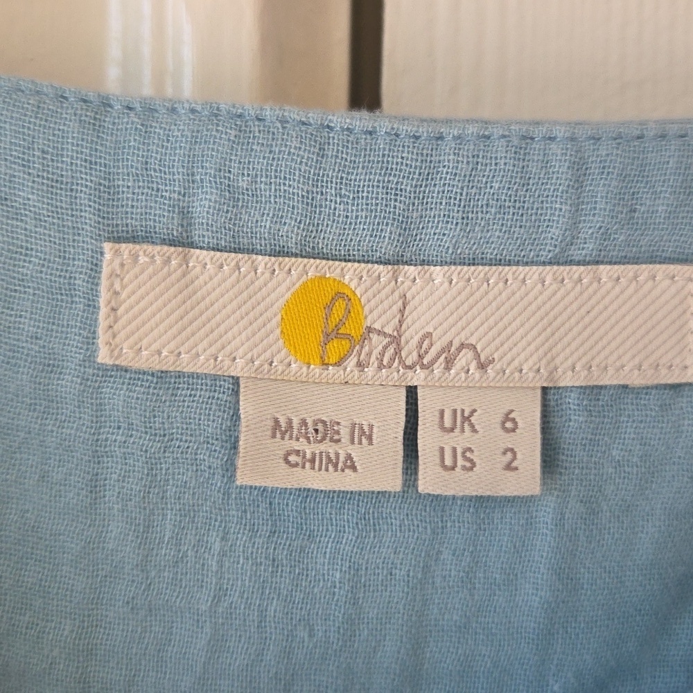 BODEN Mini Dress Size 2 Bernadette Embroidered Light Blue $119 - Picture 8 of 11